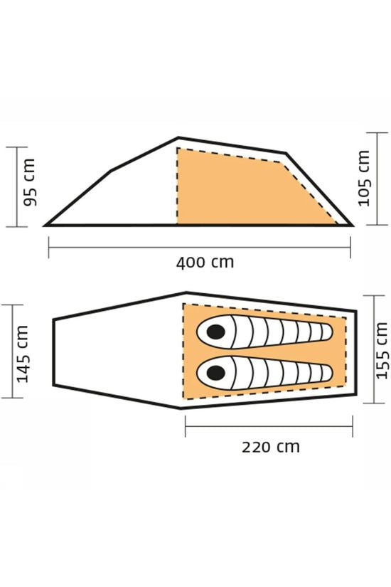 FJÄLLRÄVEN Abisko Shape 2-Persoons Tunneltent