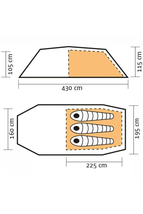 FJÄLLRÄVEN Keb Endurance 3-Persoons Tunneltent