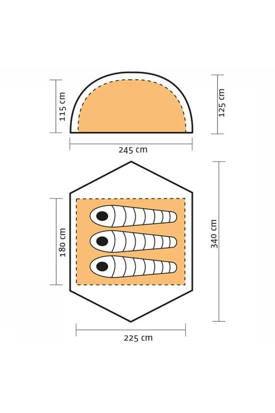 FJÄLLRÄVEN Keb Dome 3P Koepeltent