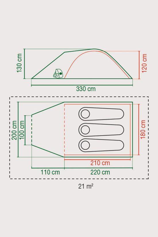 Coleman Kobuk Valley Plus 3-Persoons Koepeltent