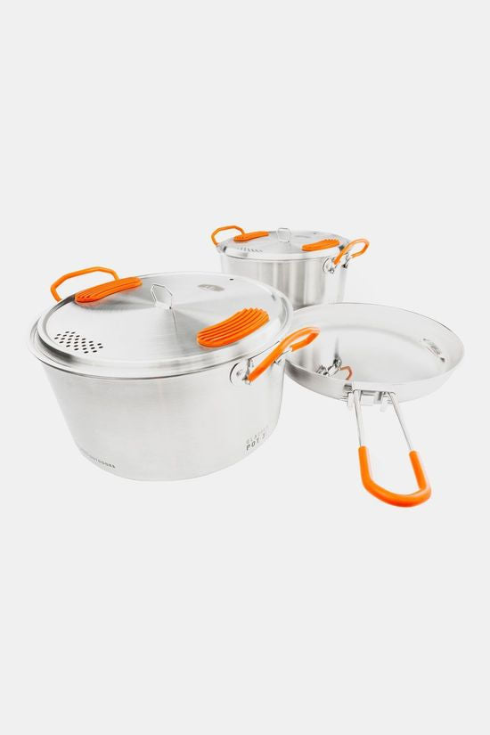 GSI Outdoors Glacier Stainless Base Camper Medium Pannenset