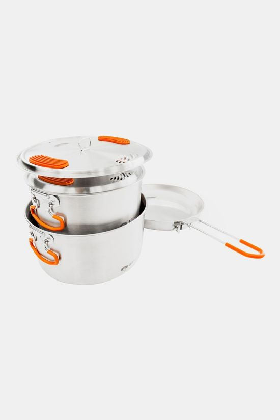 GSI Outdoors Glacier Stainless Base Camper Medium Pannenset