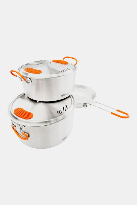 GSI Outdoors Glacier Stainless Base Camper Medium Pannenset