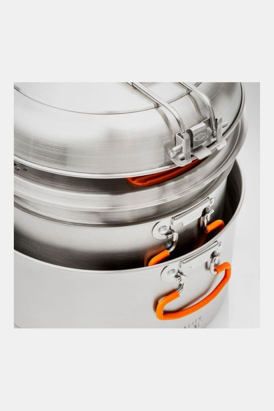 GSI Outdoors Glacier Stainless Base Camper Medium Pannenset